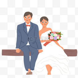 韩式配色手绘小清新风格可爱新婚