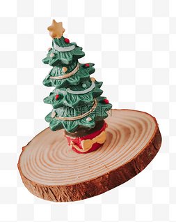 圣诞树摆件图片_圣诞圣诞节礼物摆件木桩圣诞树工