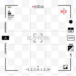 相机取景框视频图片_黑色摄影边框
