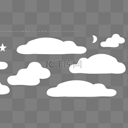 棉花糖云朵图片_白色卡通云朵