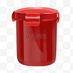 罐子红色图片_红色密封罐