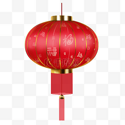 百福百福图图片_传统节日装饰红灯笼