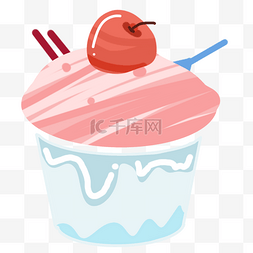 碗装水果冰淇淋