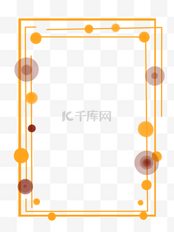 黄色简约海报商用装饰边框