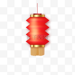 精美的立体红色灯笼