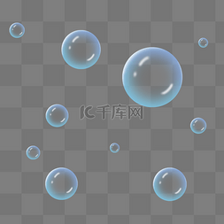 梦幻透明泡泡素材图片_圆形蓝色透明气泡