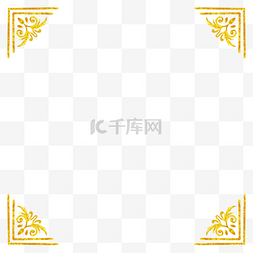 中式金箔花纹边框