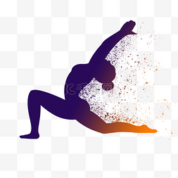 瑜伽健身锻炼人体剪影