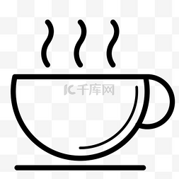 创意茶杯图片_黑色圆弧茶杯元素