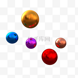 漂浮彩色球图片_电商彩色漂浮球