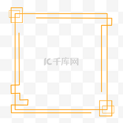 简约边框贺卡图片_中国风黄色古典贺卡海报装饰边框