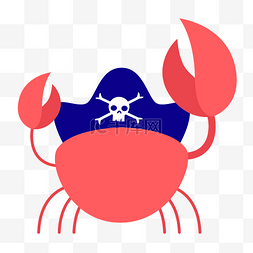 船员图片_红色海盗小螃蟹