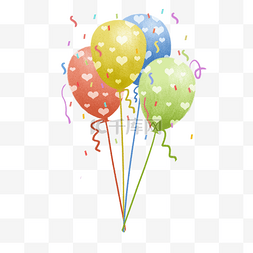粉末彩色图片_肌理风格彩色生日气球装饰