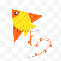 黄橙图片_黄橙色小鱼风筝插图