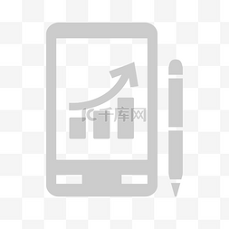 手机灰色图标图片_灰色的办公手机免抠图