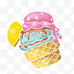 美味的小吃冰淇淋插画