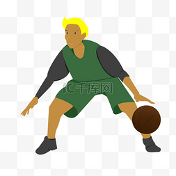 拿着篮子的男孩图片_打篮球黄头发男孩