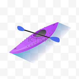 矢量免扣紫色船