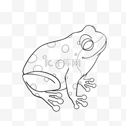 青蛙黑色图片_frog clipart black and white 青蛙剪贴画