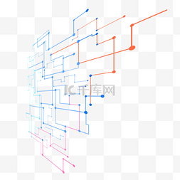 彩色线条科技图形