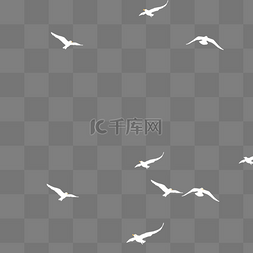 飞翔的海鸥png图片_卡通白色的海鸥免抠图