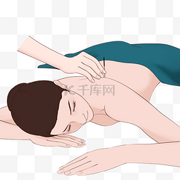 中医经络素材图片图片_针灸理疗背部针灸