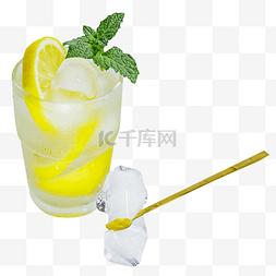 饮品柠檬水图片_柠檬水冰块