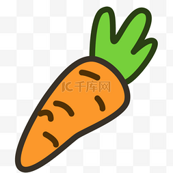 黄色的胡萝卜图标设计