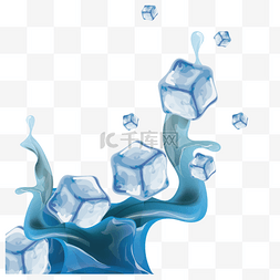 冰块杯水图片_冰块