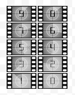 失真画面图片_矢量电影画面倒计时