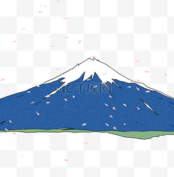 樱花动图贴片图片_日本富士山