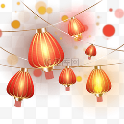 点亮足迹图片_点亮的红色春节农历新年灯笼