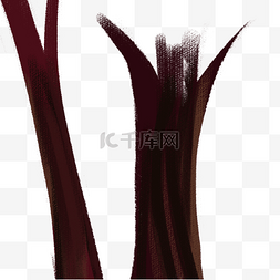 大植物叶子图片_二棵黑色的大树枝杆