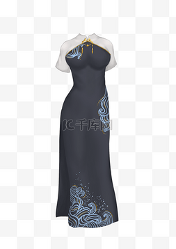 素净淡雅旗袍设计