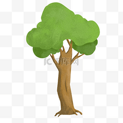 绿色茂盛大树插画