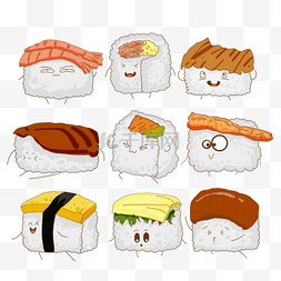 日式可爱卡通寿司