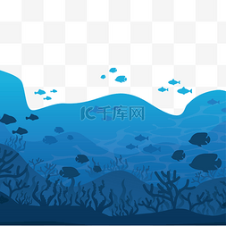 海洋手绘图片_海洋海底元素