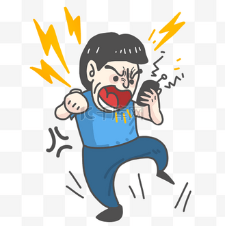 发怒黄人图片素材_正在发怒人物