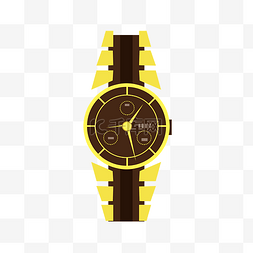 黄色金属手表