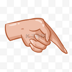 食指的手势图片_食指朝下的手势插画