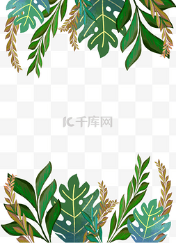 花底纹对称图形图片_热带植物底纹