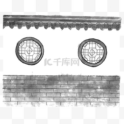 水墨中式院墙
