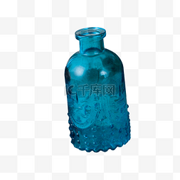 装水的瓶子卡通图片_蓝色的水瓶免抠图