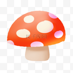 彩色小清新蘑菇插画