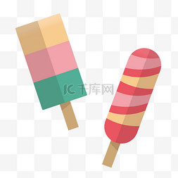 冰淇淋冰淇淋图片_彩色雪糕冰糕插画
