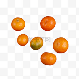 六个美味可口的橘子