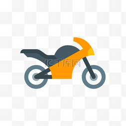 骑摩托车兵图片_黄色摩托车矢量素材