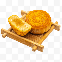木盘蛋黄莲蓉味月饼