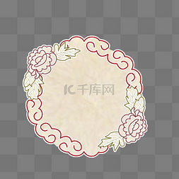 花朵纹样图片_手绘中国风纹样边框装饰图案