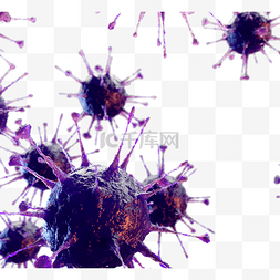 3d紫色立体冠状病毒